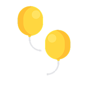 卡通梦幻彩色气球气泡节日生日宴会设计