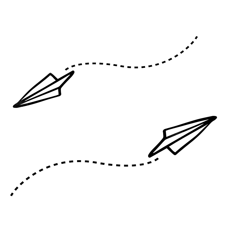 卡通手绘纸飞机图片平面海报设计素材