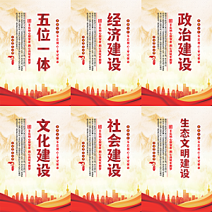 五位一体党建海报