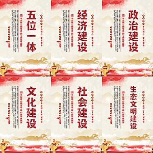 五位一体党建海报