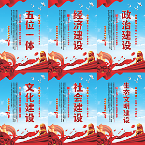 五位一体党建海报