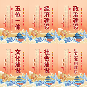 五位一体党建海报