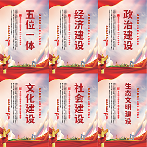 五位一体党建海报