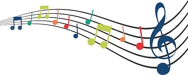 音乐符号手绘常规五线谱音符设计元素