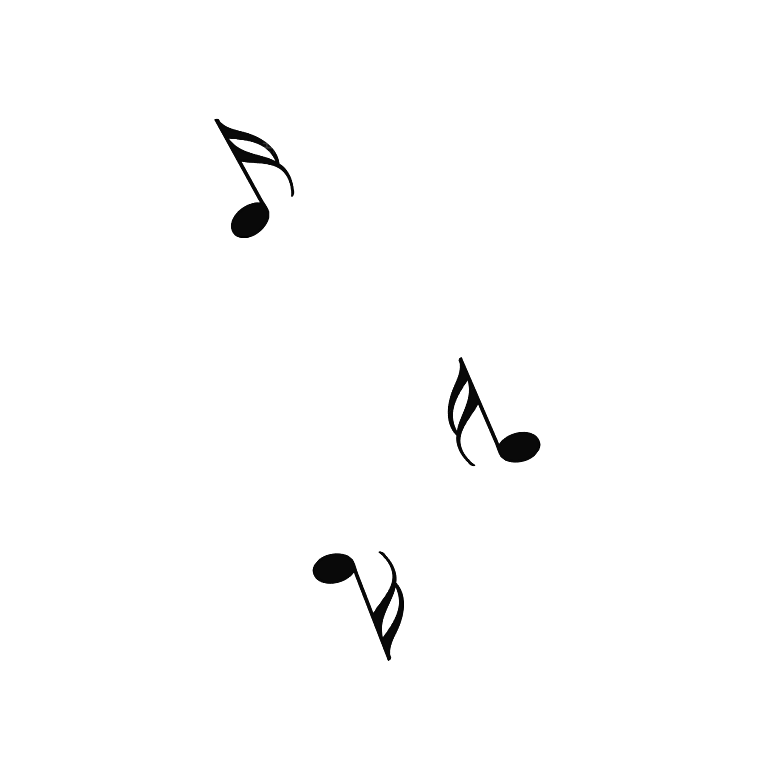 音乐符号手绘常规五线谱音符设计元素素材