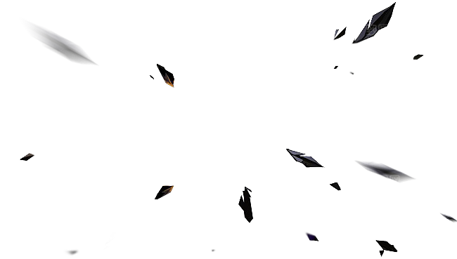 碎石陨石飞溅漂浮效果png设计元素