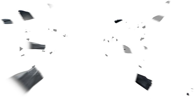 碎石陨石飞溅漂浮效果png设计元素