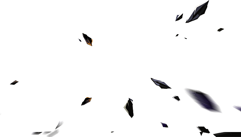 碎石陨石飞溅漂浮效果png设计元素