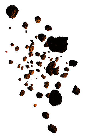碎石陨石飞溅漂浮效果png设计元素