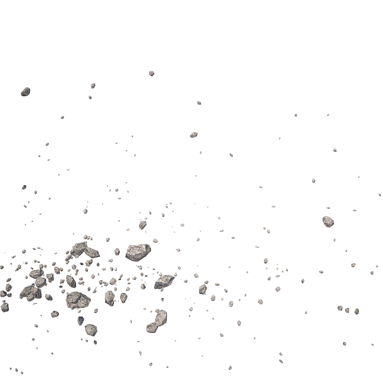 碎石陨石飞溅漂浮效果png设计元素素材