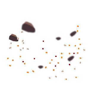 碎石陨石飞溅漂浮效果png设计元素
