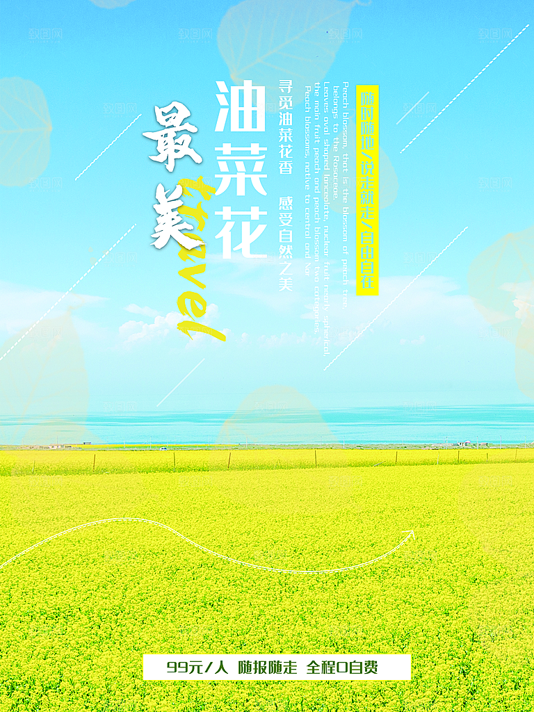 春日春季春游踏青出行活动展板海报