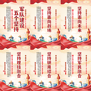 军队建设党建海报系列