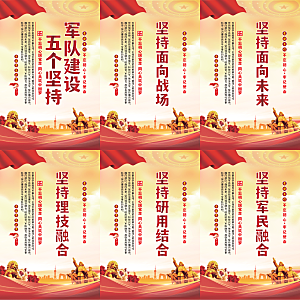 军队建设党建海报系列