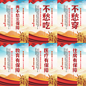 两不愁三保障党建海报系列