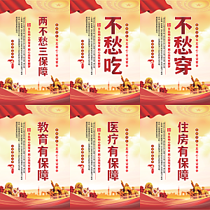 两不愁三保障党建海报系列