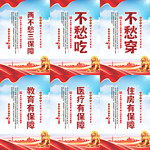 两不愁三保障党建海报系列