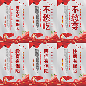 两不愁三保障党建海报