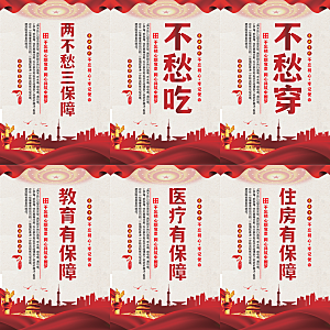 两不愁三保障党建海报
