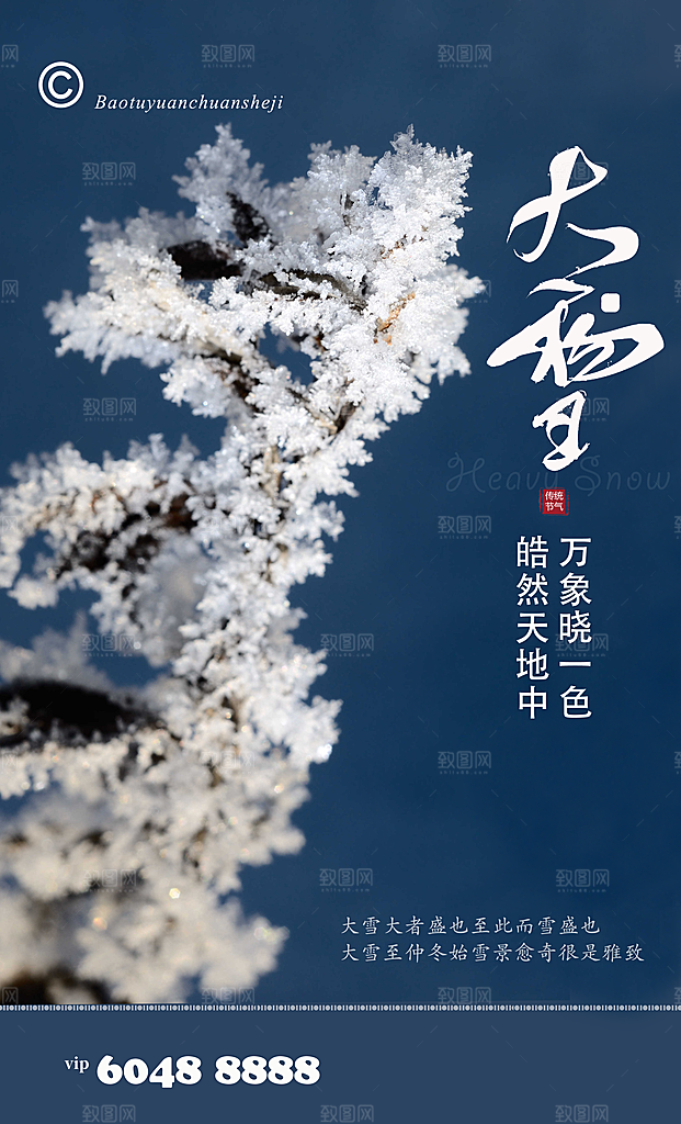 品质大雪节气宣传海报