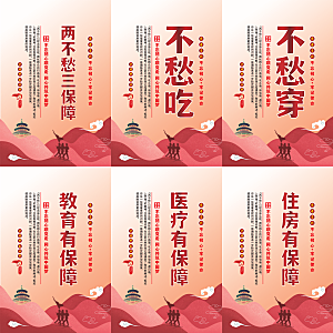 两不愁三保障党建海报系列
