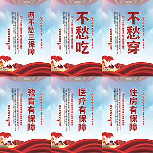 两不愁三保障党建海报系列