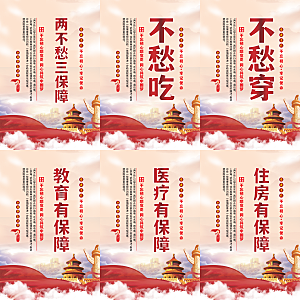 两不愁三保障党建海报系列