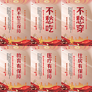 两不愁三保障党建海报系列