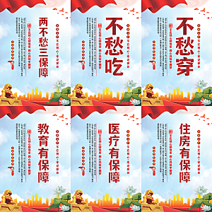 两不愁三保障党建海报系列