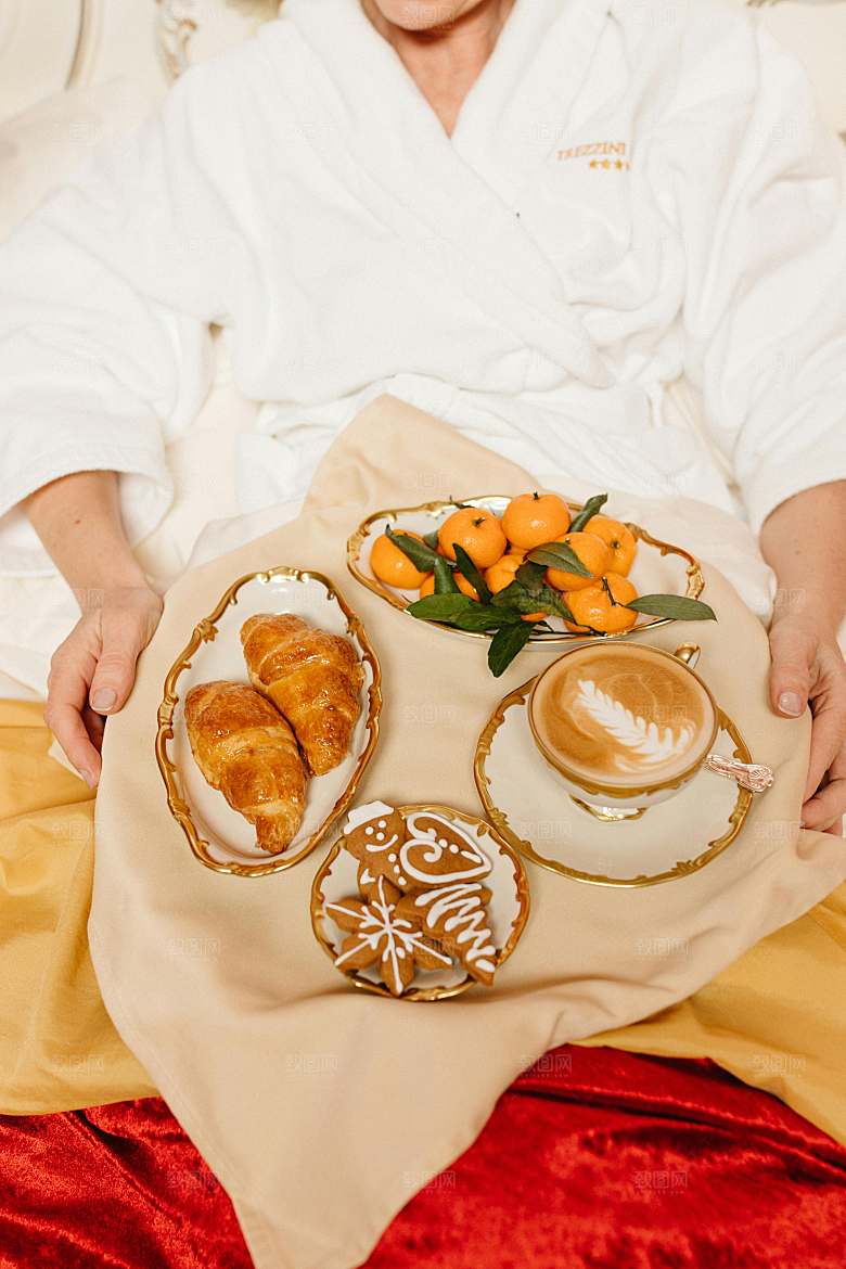 可颂套餐早餐摄影