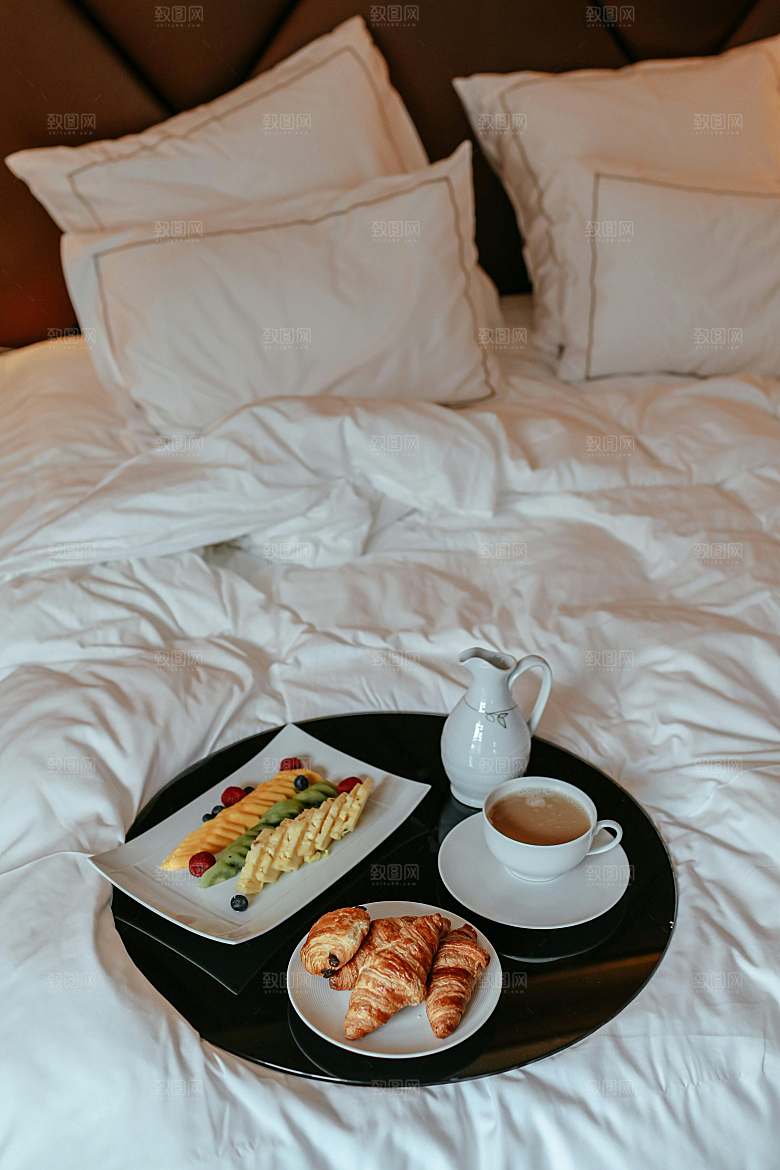可颂套餐早餐摄影