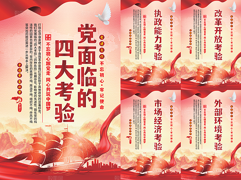 党面临的四大考验海报