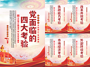 党面临的四大考验海报系列