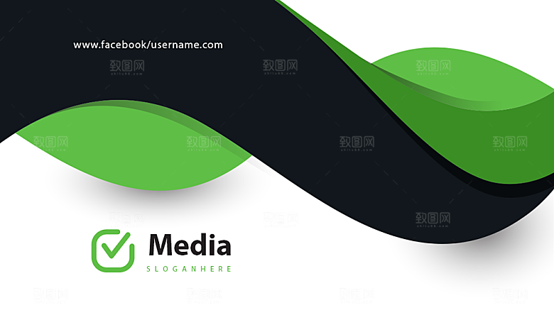 撞色名片模板设计PSD