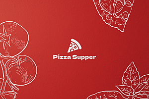 披萨餐厅PSD卡片模板