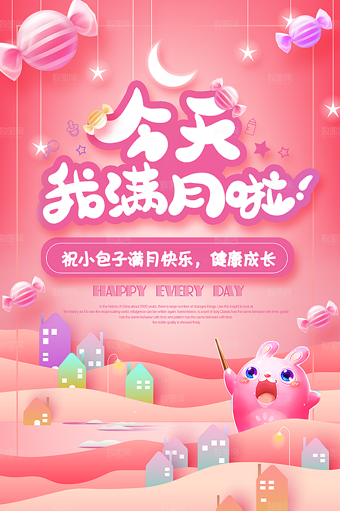 儿童生日舞会晚会派对海报