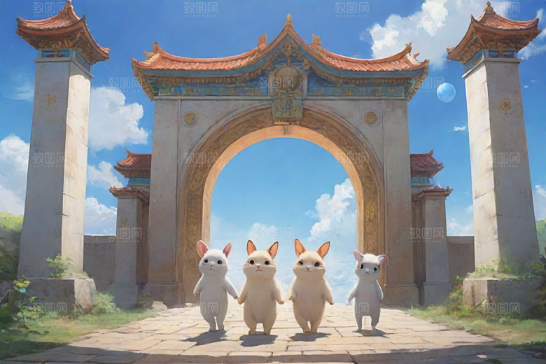 与未来之门科幻风格的动漫世界