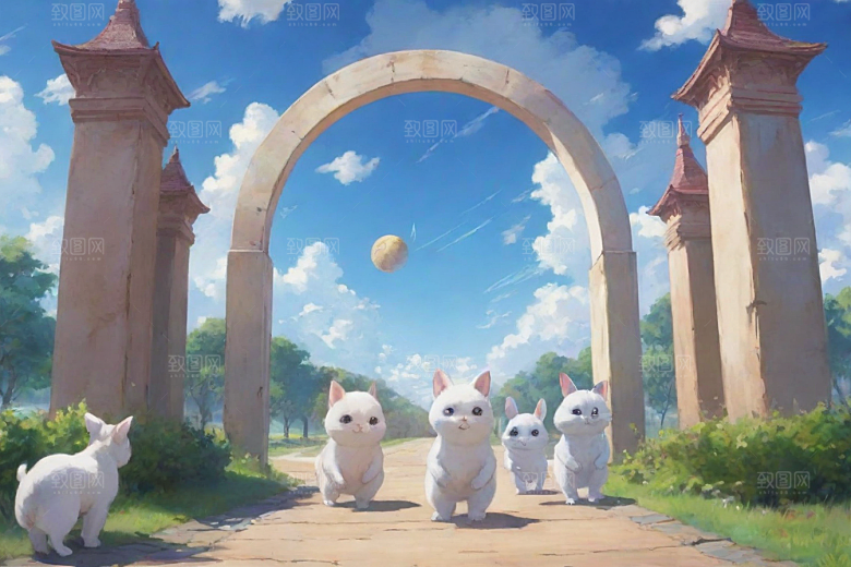与未来之门科幻风格的动漫世界