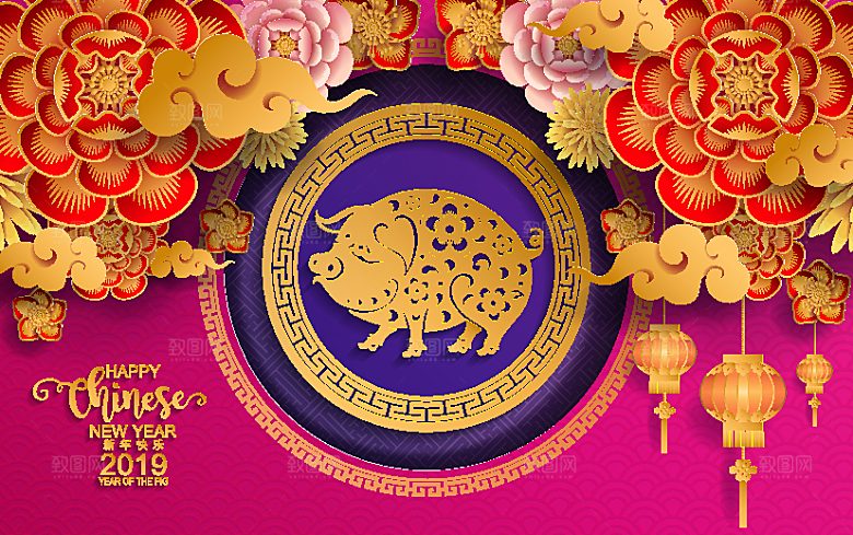 红色牡丹花鲜花背景设计