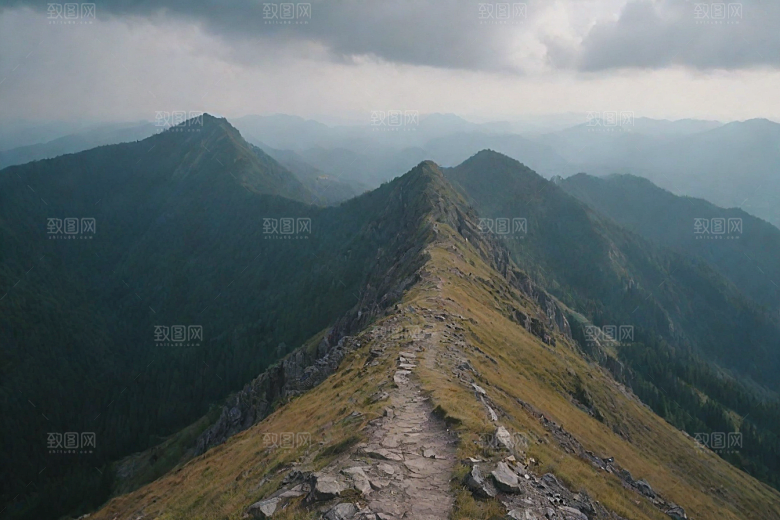 神秘幽美山顶的梦幻景色