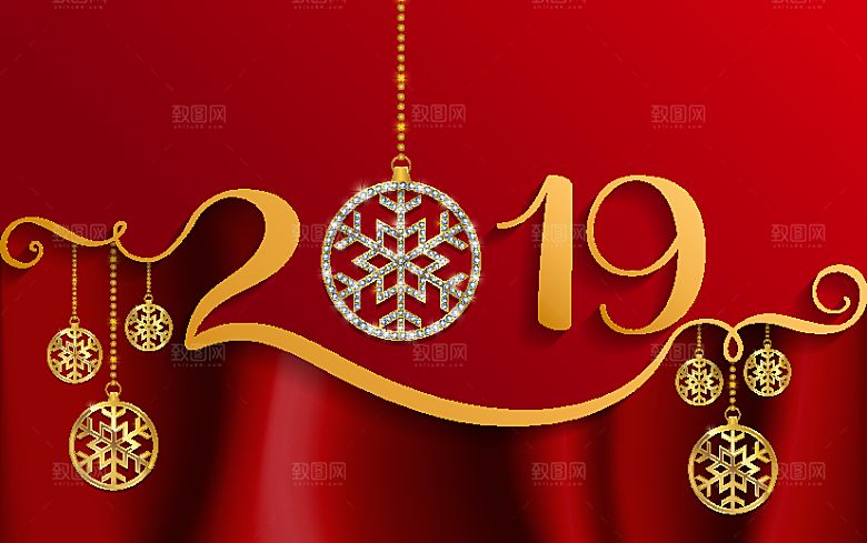 红色剪纸风格新年海报背景