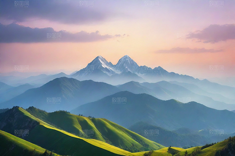 青山翠竹山顶枫叶红遍