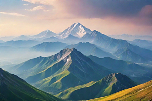 碧水清澈山顶溪流风光