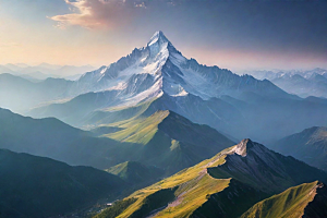 碧水清澈山顶溪流风光