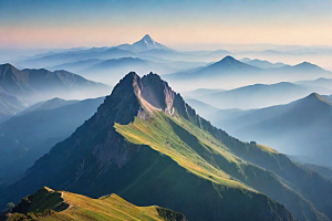 美丽山顶诗意如画的风景