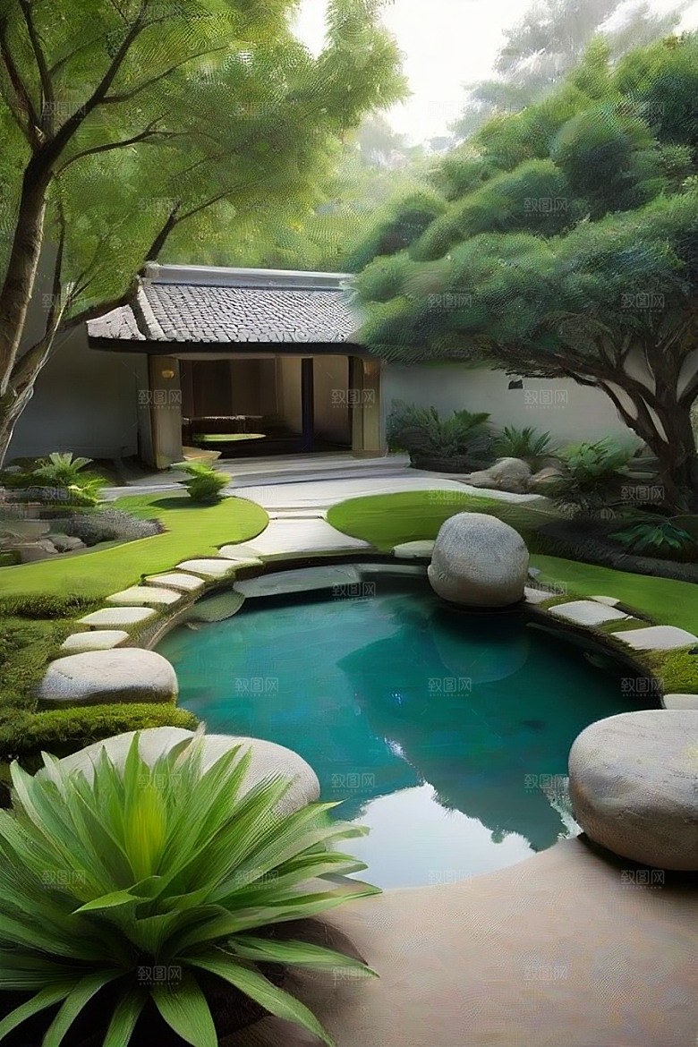 宁静境地吴氏艺术品的花园之和谐