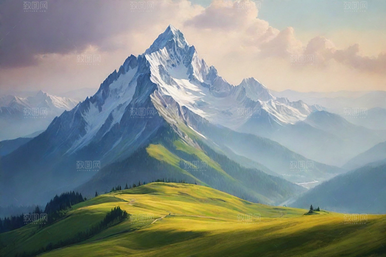 探险之旅山顶的冒险风景