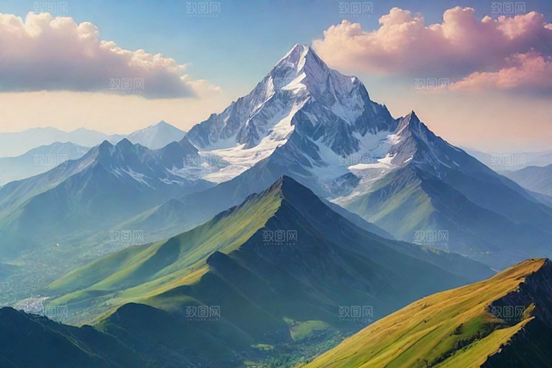 探险之旅山顶的冒险风景