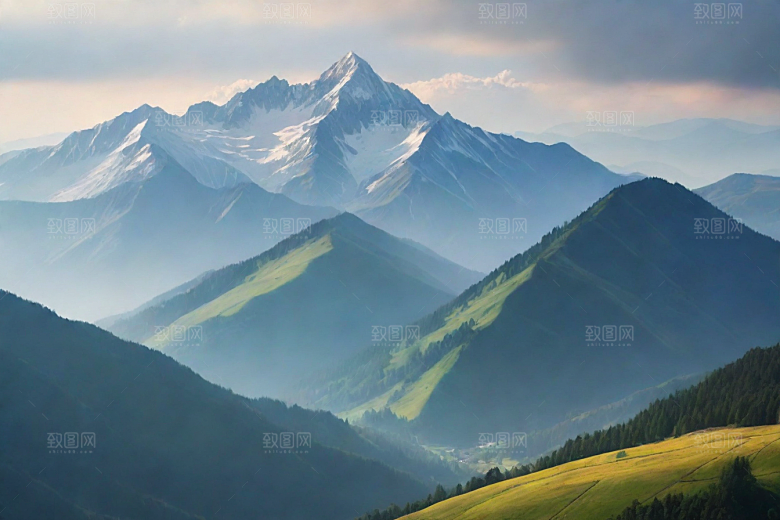 探险之旅山顶的冒险风景