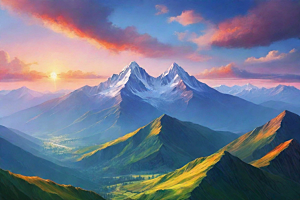 探险之旅山顶的冒险风景